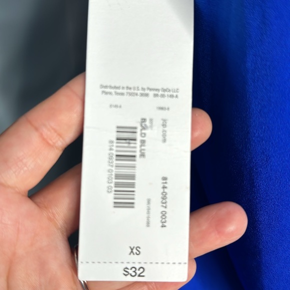 Liz Claiborne woman’s blouse blue sleeveless gold zipper in the back size XS - Picture 7 of 7